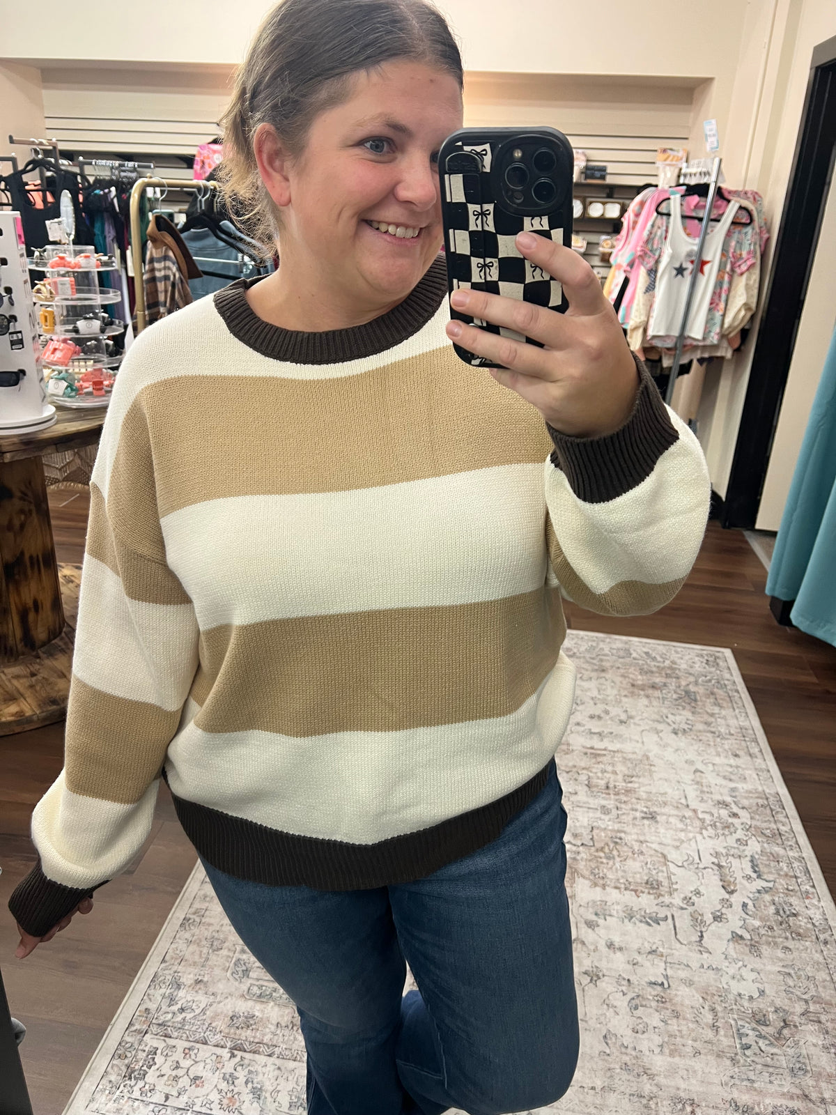 Mocha Colorblock Sweater
