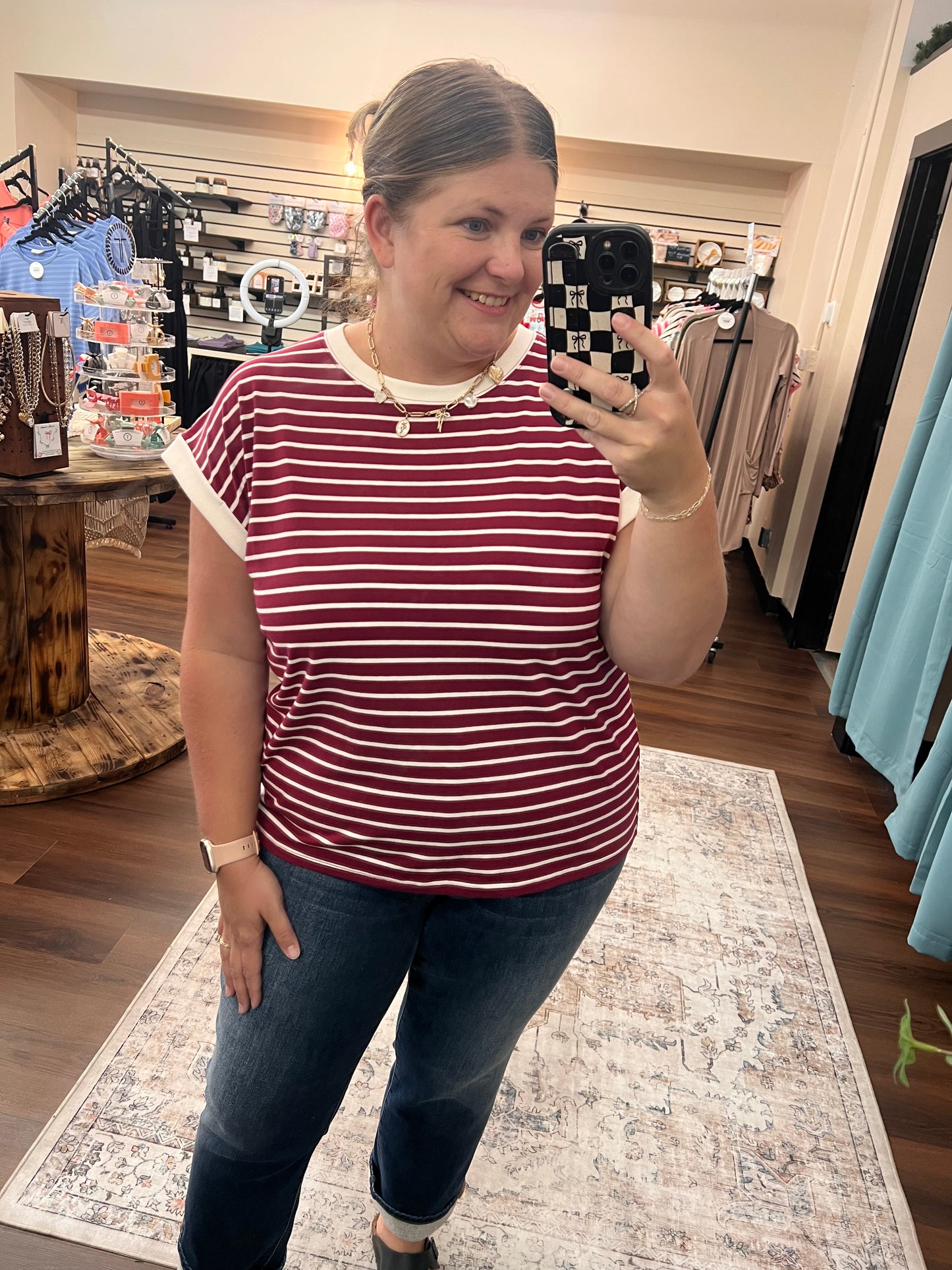 Cabernet Striped Tee