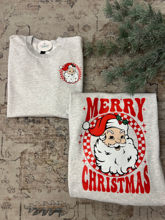 Checkered Christmas Graphic Crew