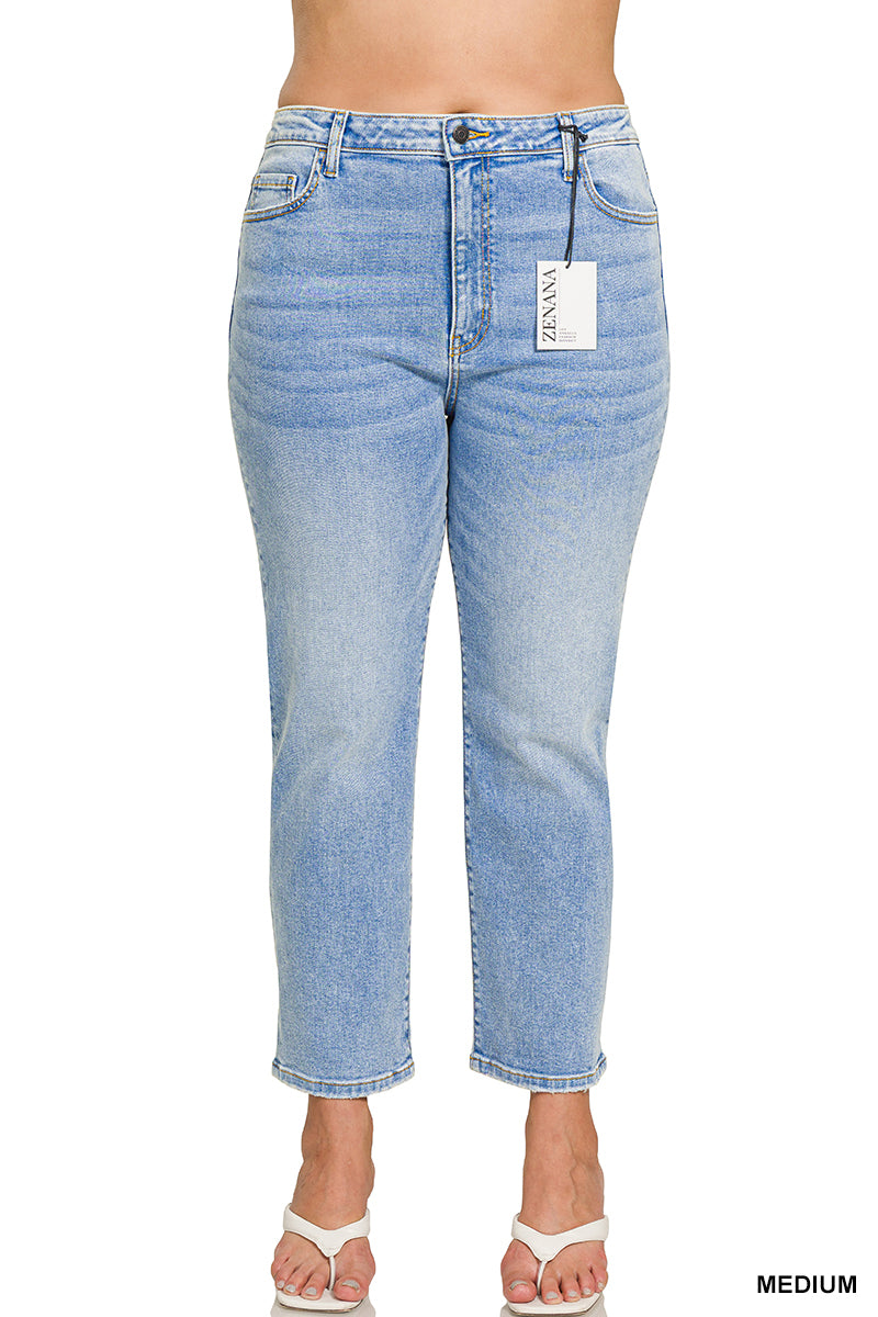 Lightwash Cropped Basic Straight
