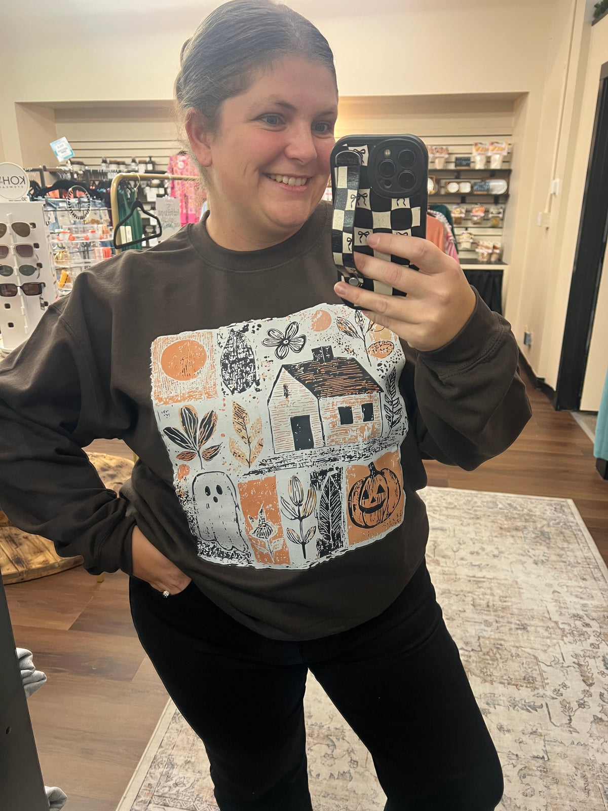 Rustic Halloween Graphic Sweatshirt