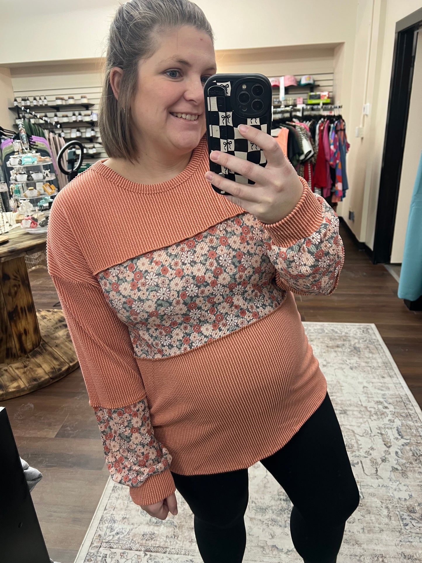 Peachy Floral Long Sleeve