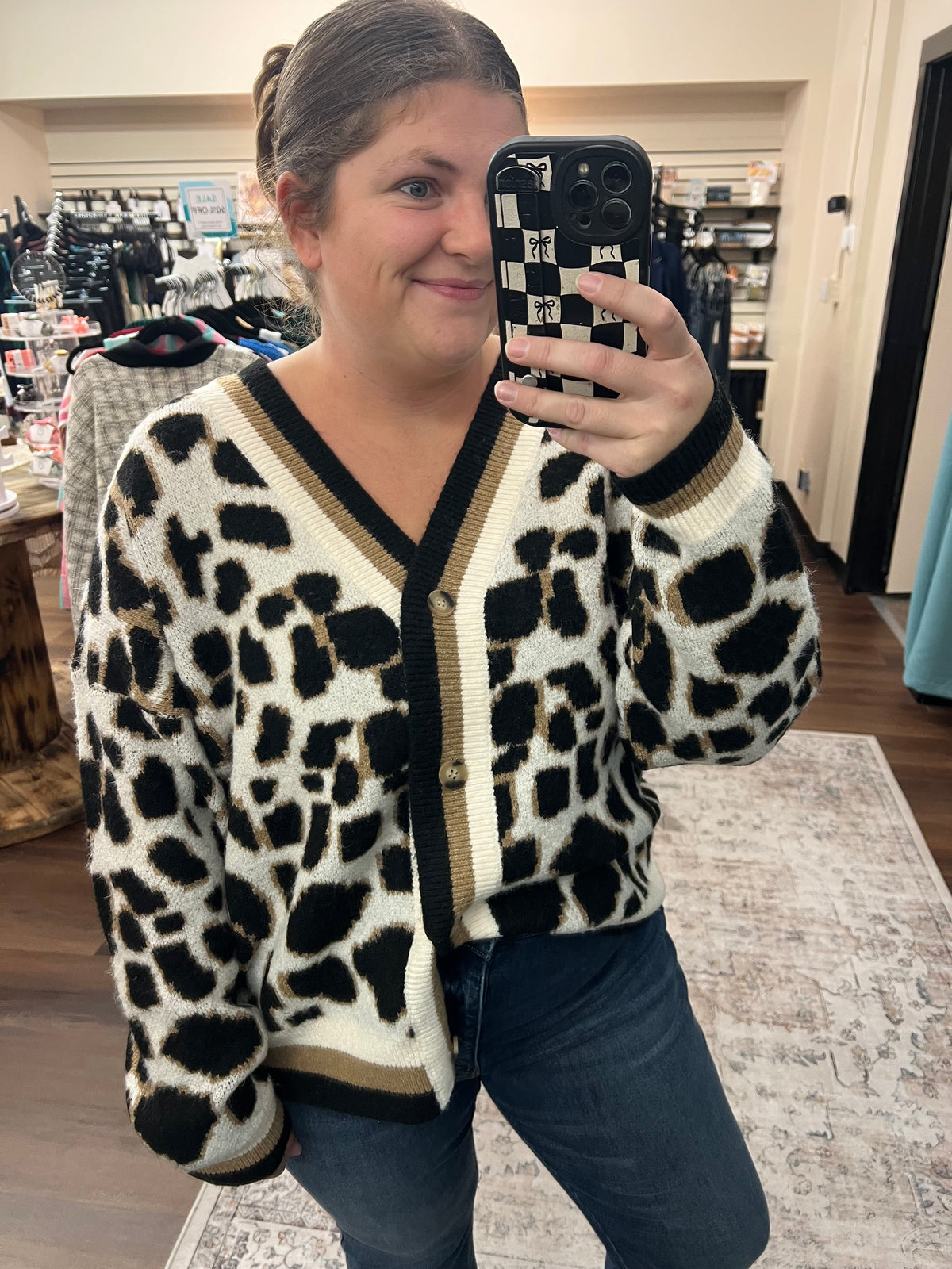 Leopard V-Neck Cardigan