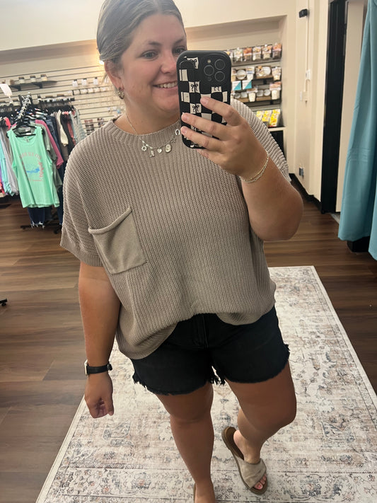 Mocha Pocket Sweater