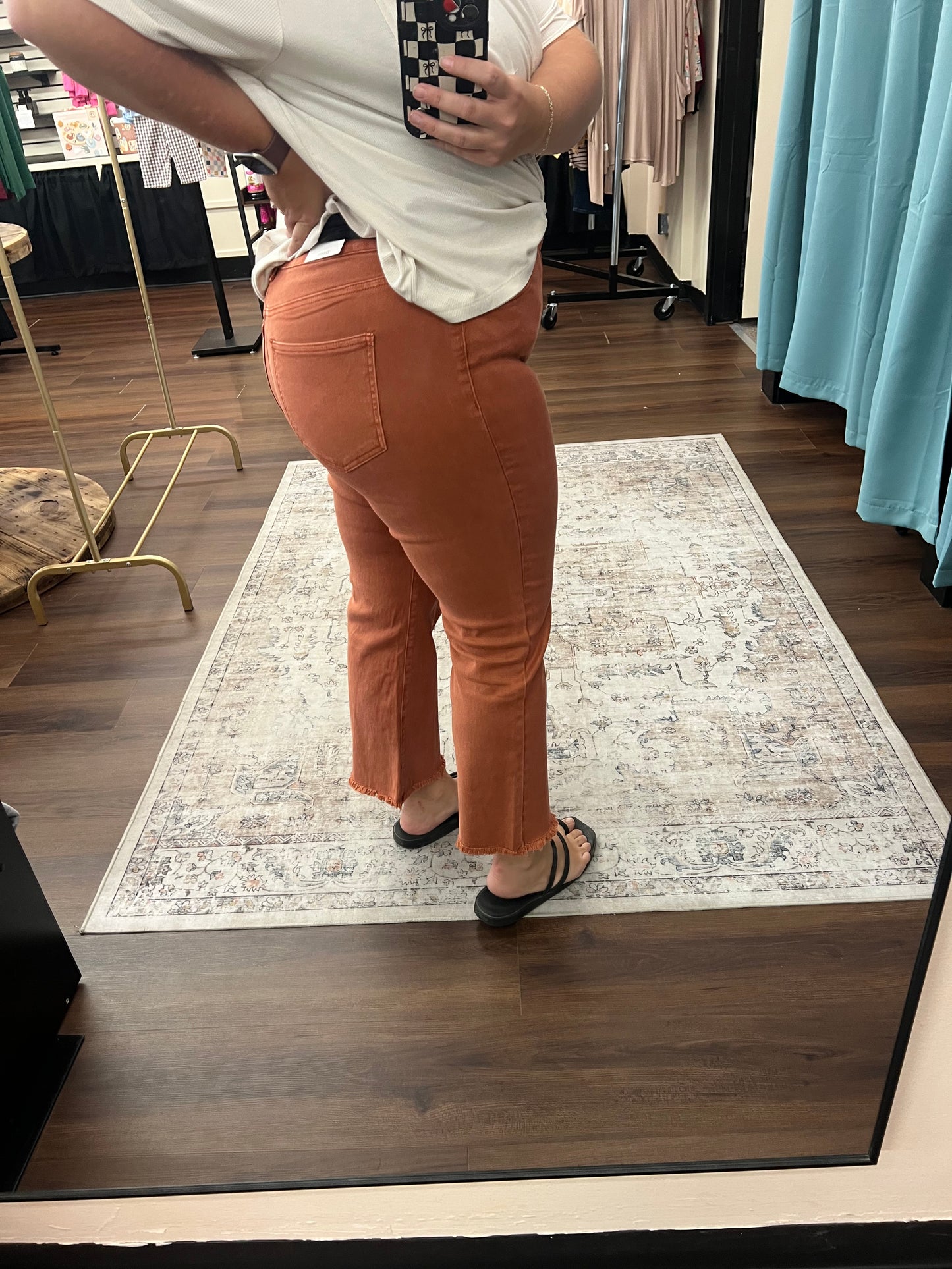 Bootcut Cropped Pant - Rust