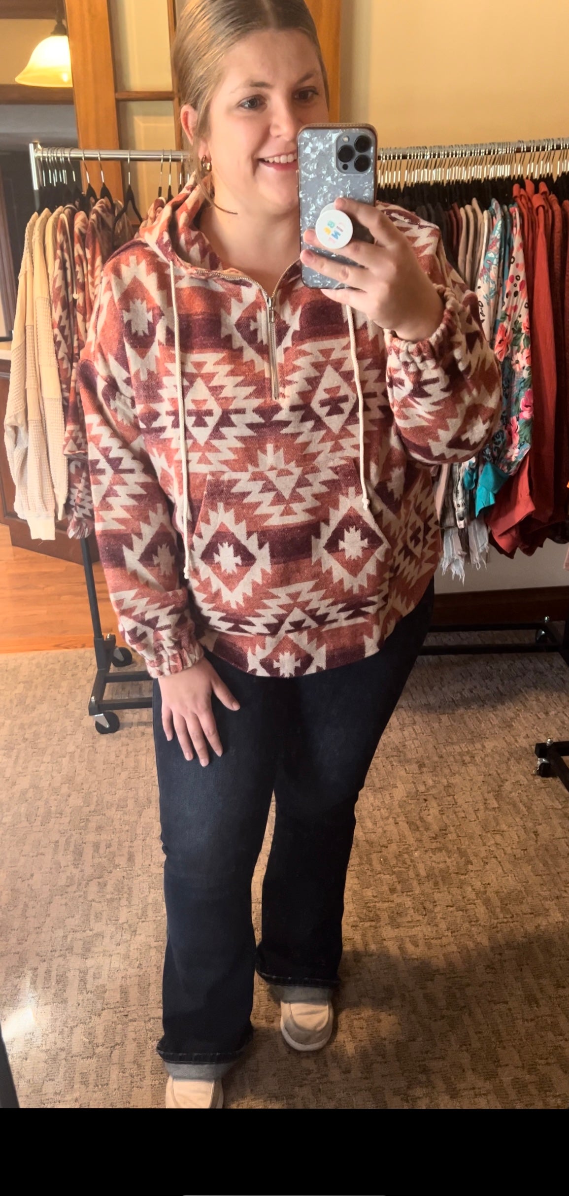 Half Zip Aztec Pullover