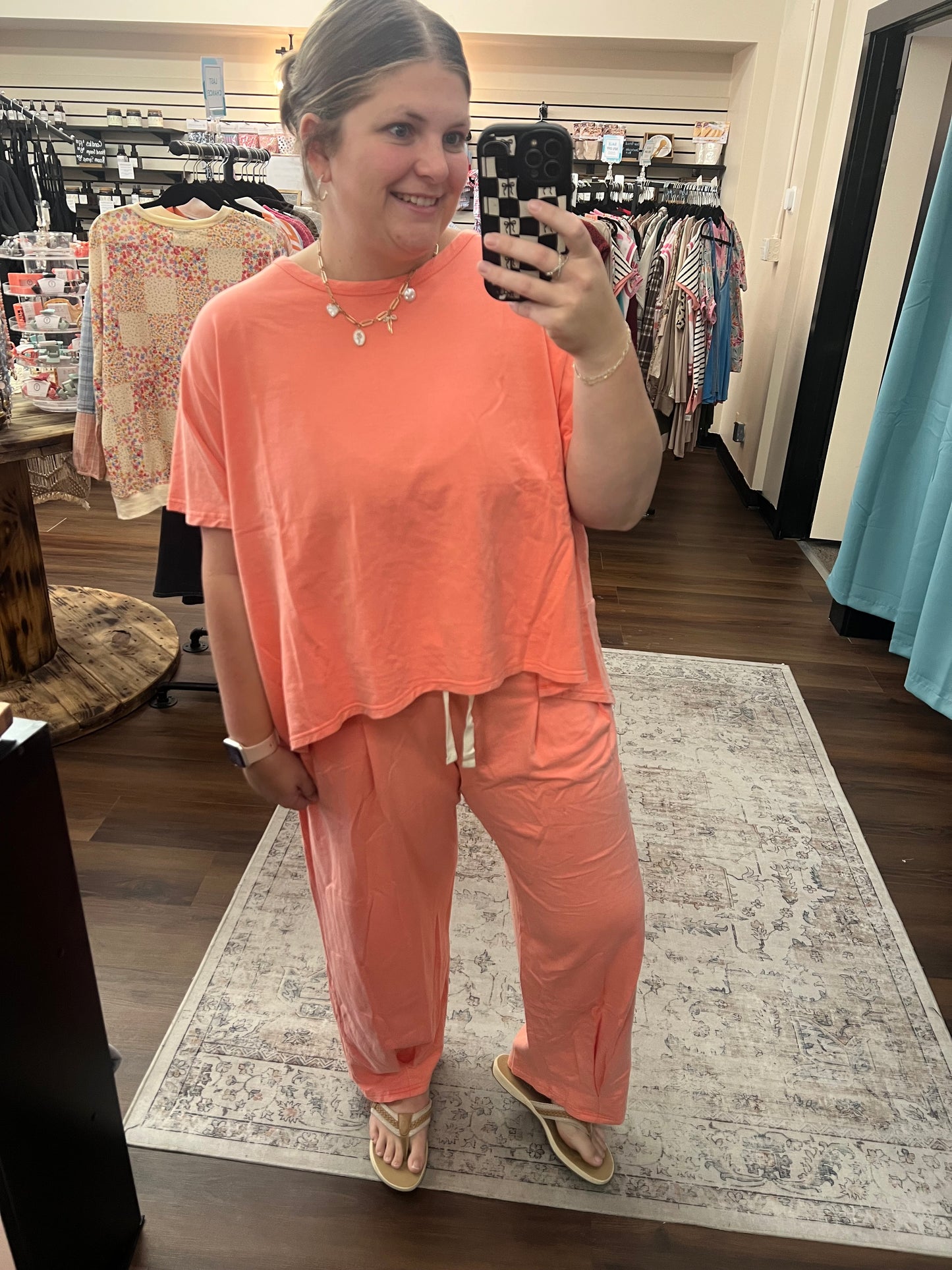 Coral Casual Pant Set