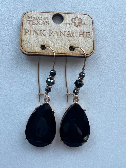 Black Teardrop Earring