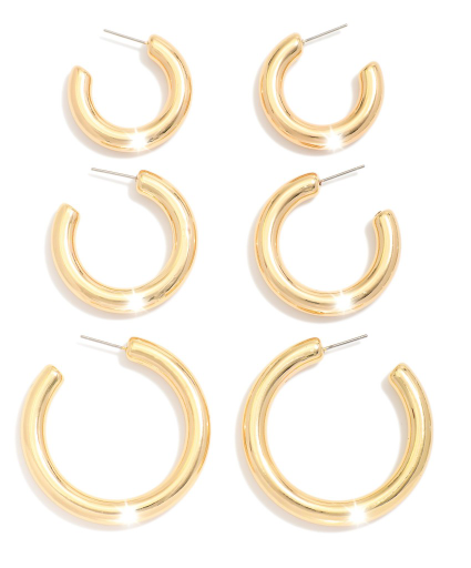 Gold Chunky Earring Set