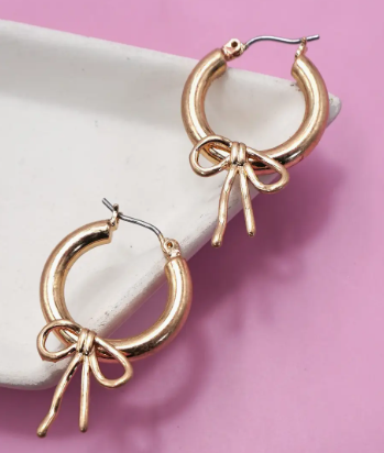 Bow Hoop Earring
