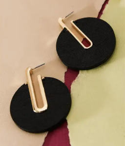 Wood Circle Earring