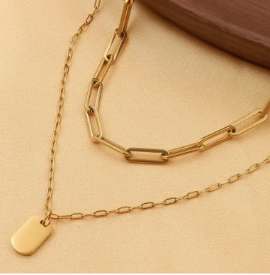Simple Charm and Chain Necklace