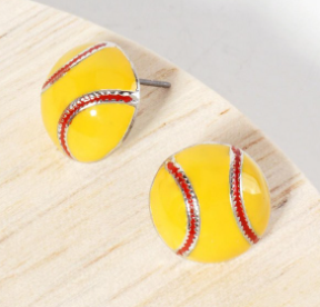 Softball Stud Earrings