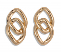 Linked Geometric Drop Earring - 2 Colors
