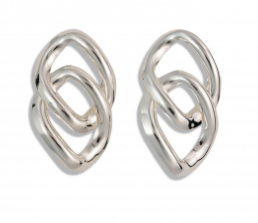 Linked Geometric Drop Earring - 2 Colors