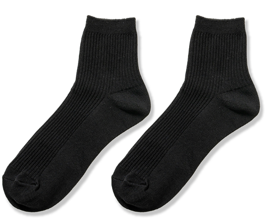 Ribbed Crew Socks