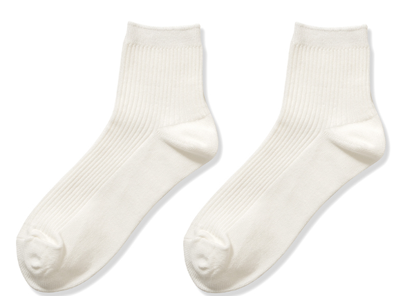 Ribbed Crew Socks