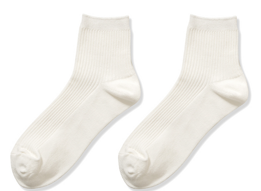 Ribbed Crew Socks