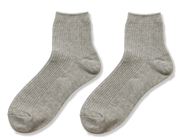 Ribbed Crew Socks
