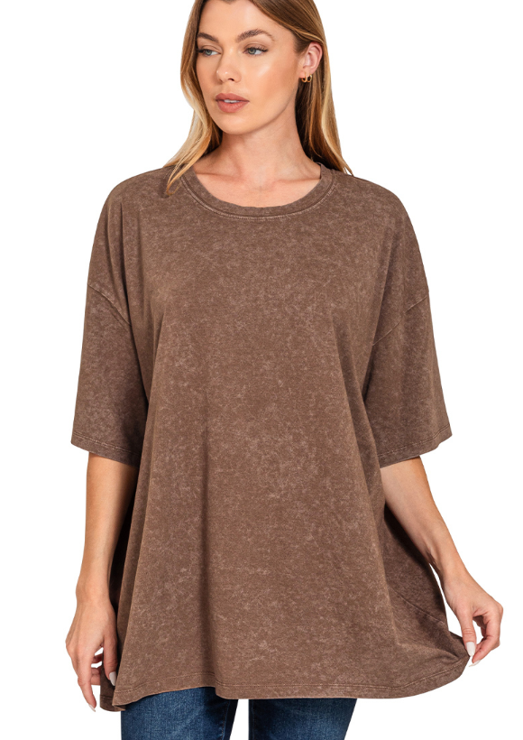 Acid Wash Oversized Tee