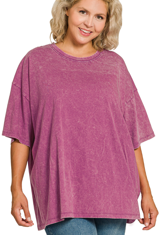 Acid Wash Oversized Tee