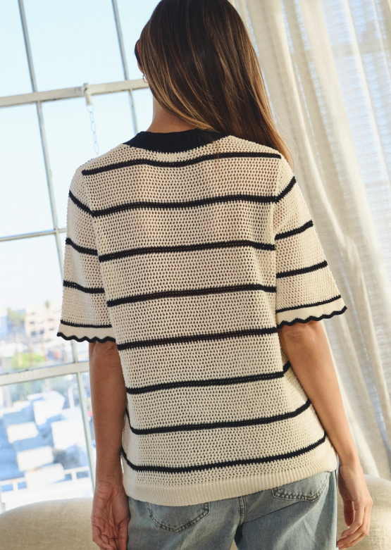 Striped Crochet Sweater