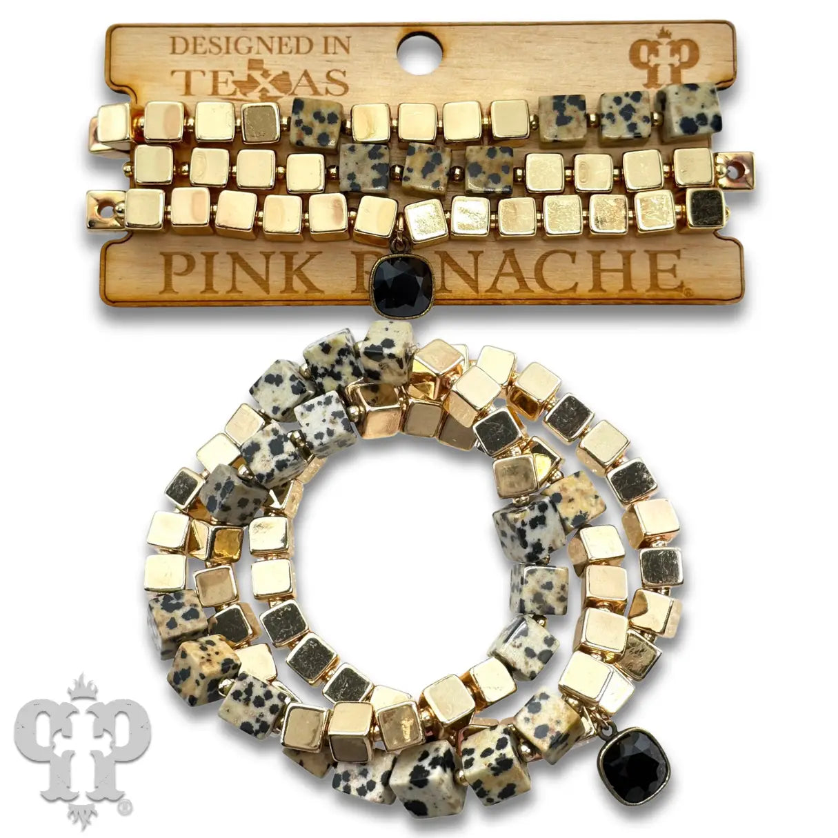 Square Stone Bracelet Set - 3 Colors